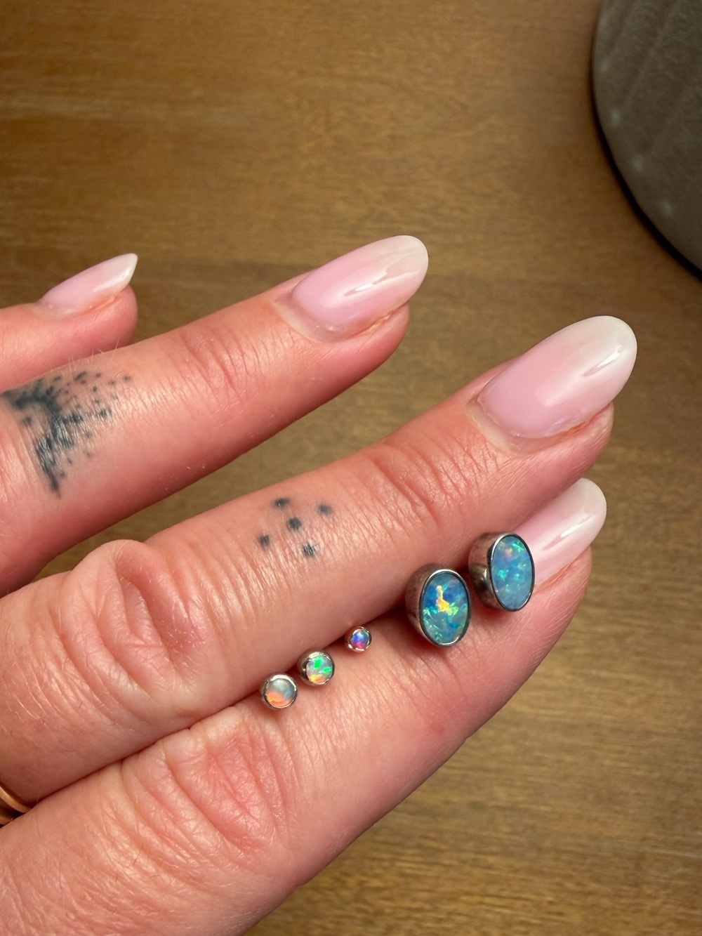 Opal studs